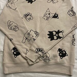 Sanrio Hello Kitty & friends My Melody Kuromi Cream Beige sweatshirt girls small